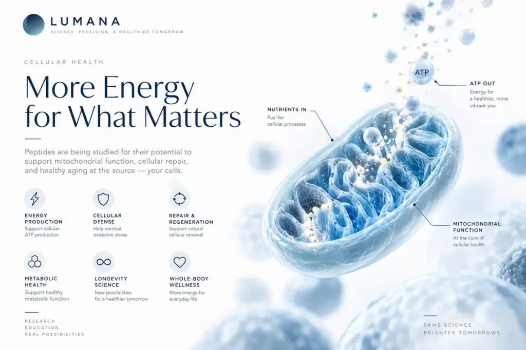 Mitochondria inside a cell producing cellular energy